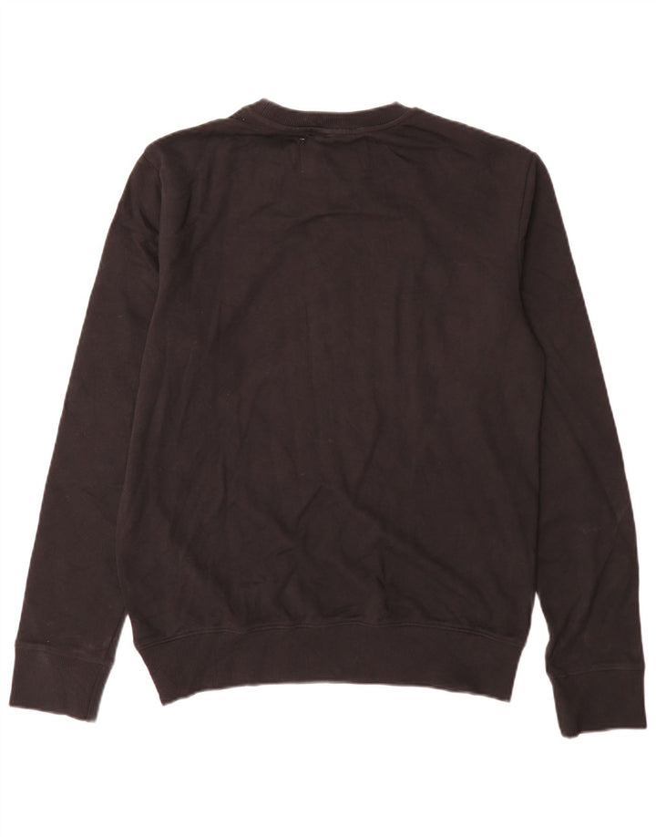 Calvin Klein Jeans Mens Graphic Sweatshirt Jumper Medium Black Cotton
