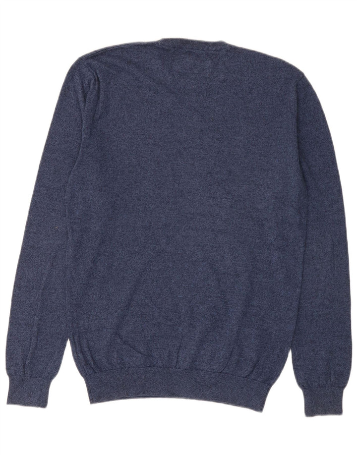 JACK WILLS Mens Crew Neck Jumper Sweater Small Navy Blue Cotton
