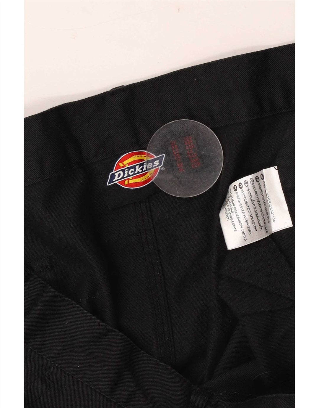 Dickies Mens Straight Cargo Trousers W38 L31 Black Polyester