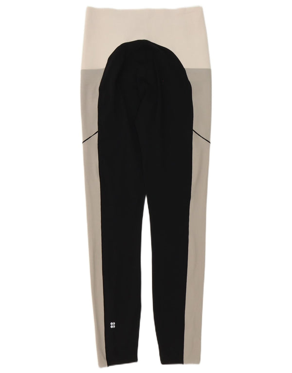 Sweaty Betty Womens Leggings UK 8 Small Black Colourblock Polyester