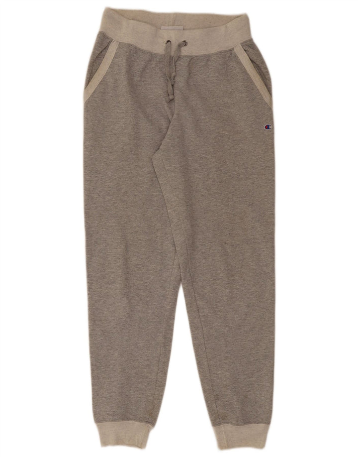 Champion Mens Tracksuit Trousers Joggers Small Grey Colourblock