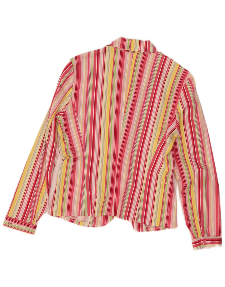 Tommy Hilfiger Dame Crop Blazer Jacket UK 12 Medium Flerfarvet Stribet