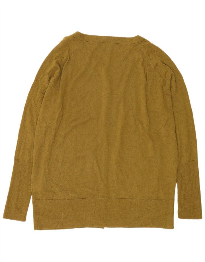 Cos Womens Oversized Cardigan Sweater UK 14 Medium Green Wool