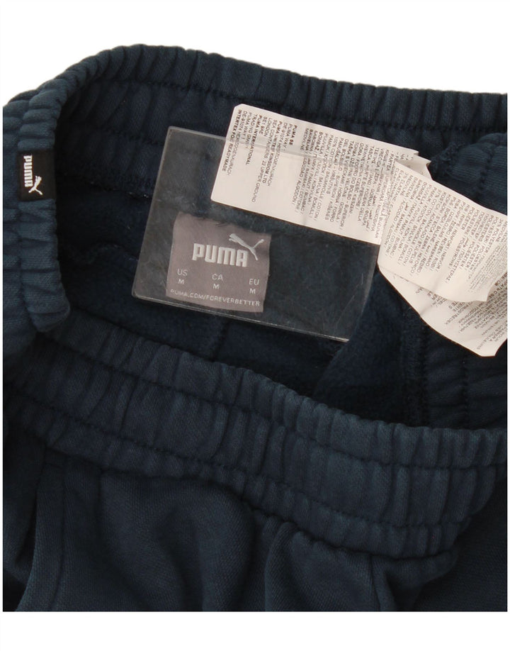 Puma Mens Tracksuit Trousers Joggers Medium Navy Blue Cotton