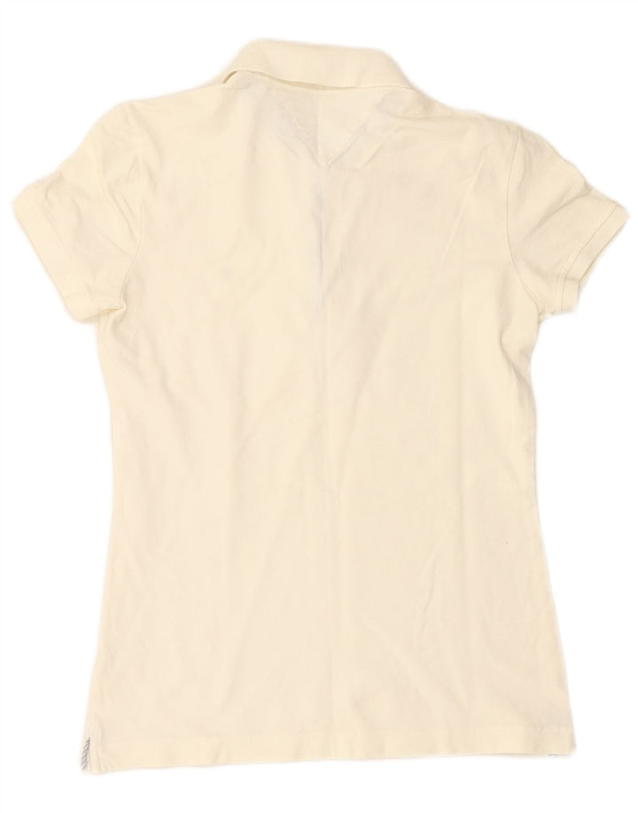 TOMMY HILFIGER Dame poloshirt UK 14 Medium White