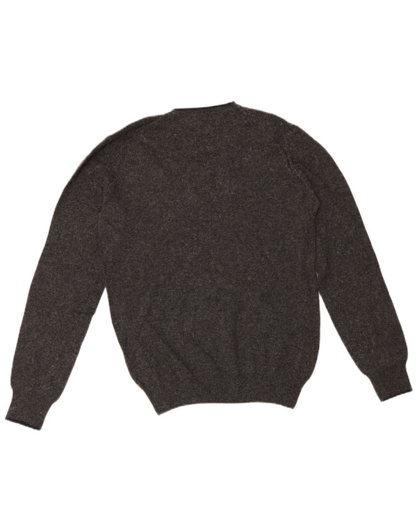 Maglione da uomo con scollo a V Slam in poliammide grigio medio