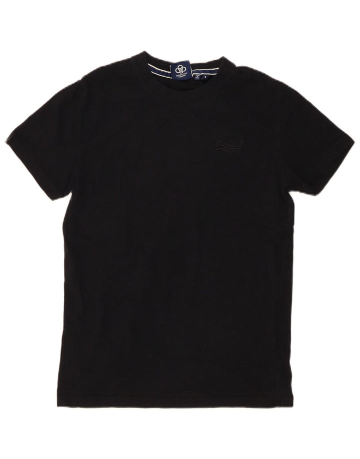 Superdry Mens T-Shirt Top Small Black Cotton
