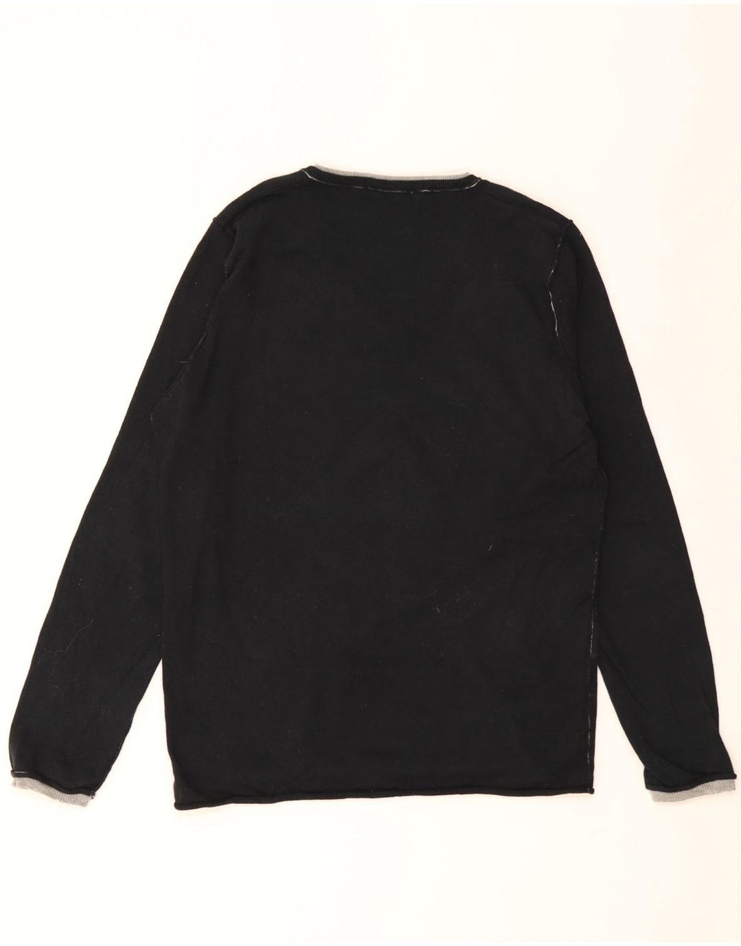 ZARA Pull à col en V pour garçon 13-14 ans Noir moyen