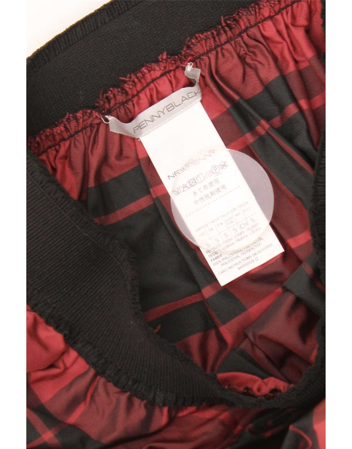 Fusta evazată pentru femei Penny Black Small W26 Burgundy Check Poliester