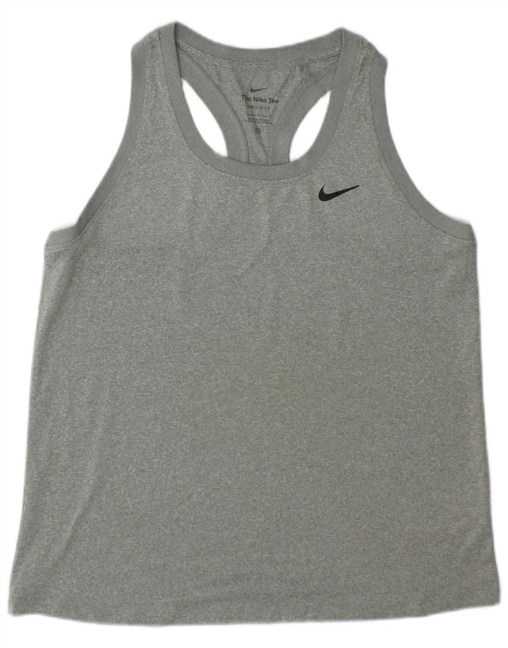 Vestă pentru bărbați Nike Dri Fit Top mare, gri, poliester