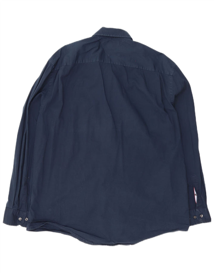 Tommy Hilfiger Mens Shirt 2XL Navy Blue Cotton