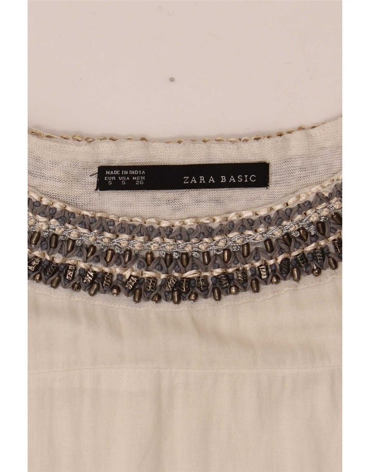 Bluză supradimensionată pentru femei Zara UK 10 Small White