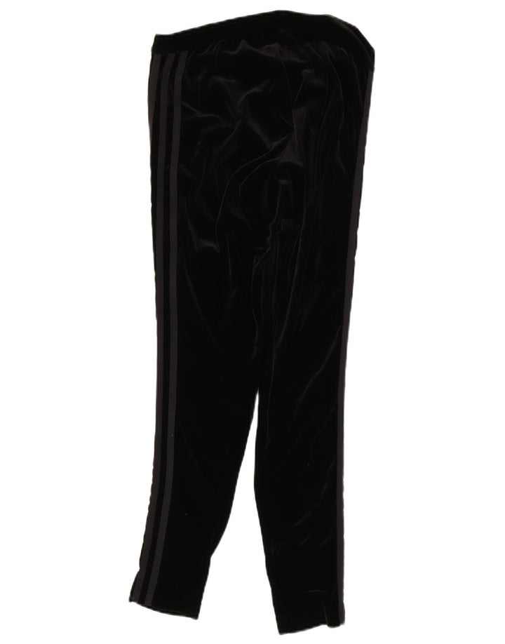 Adidas Womens Velour Leggings UK 12 Medium Black Polyester