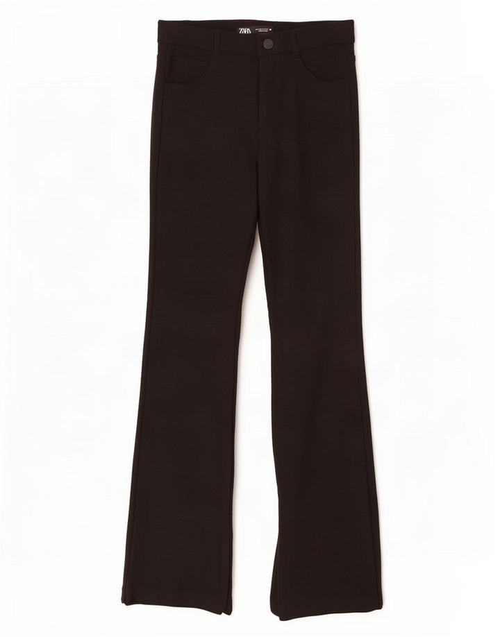 Zara Dame Flare Casual Bukser Medium W28 L33 Sort