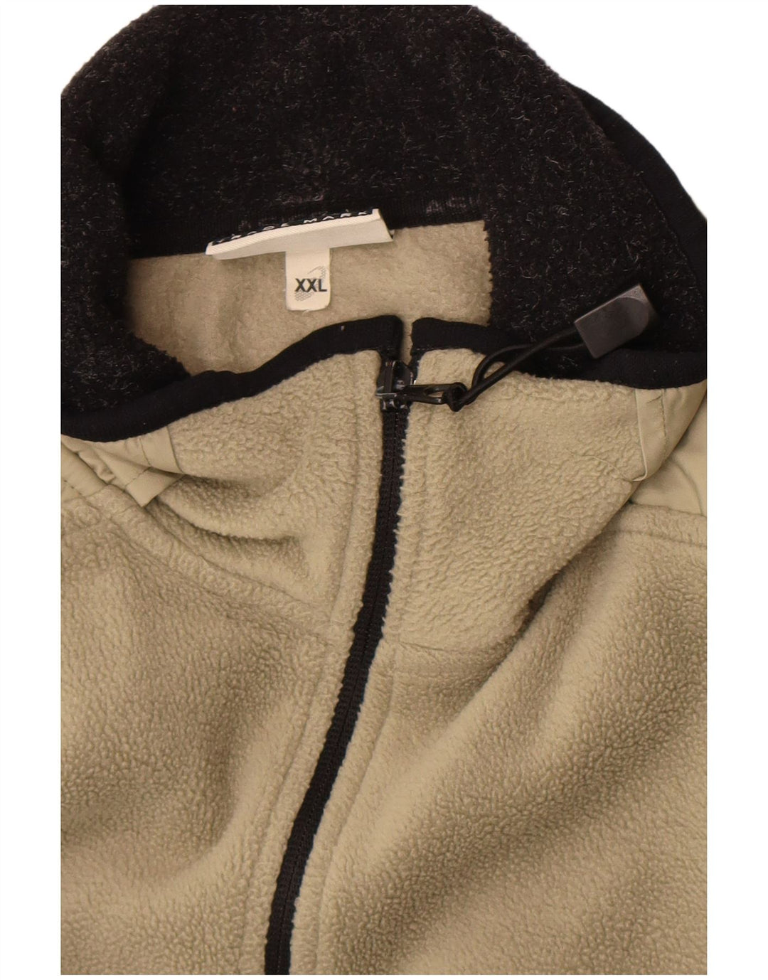 Asics Mens Fleece Jacket UK 44 2XL Khaki Colourblock