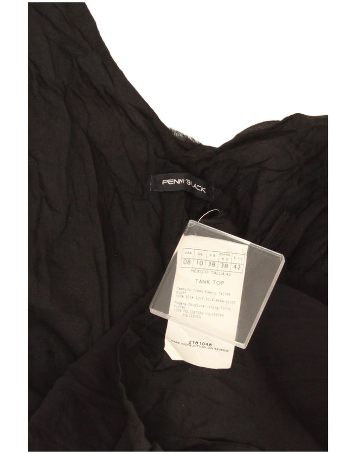 Penny Black Womens Crop Vest Top UK 10 Small  Black Silk