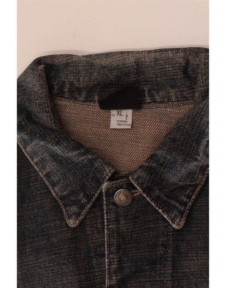 Vitamina Womens Denim Jacket UK 18 XL Grey Cotton