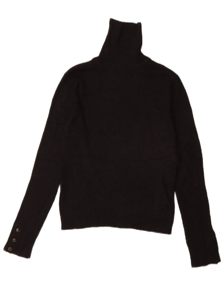Lipsy Womens Roll Neck Jumper Sweater UK 12 Medium Black Viscose