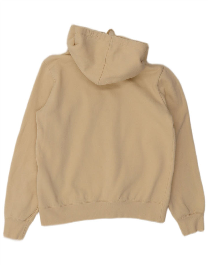 Champion Mens Graphic Hoodie Jumper Medium Yellow Cotton