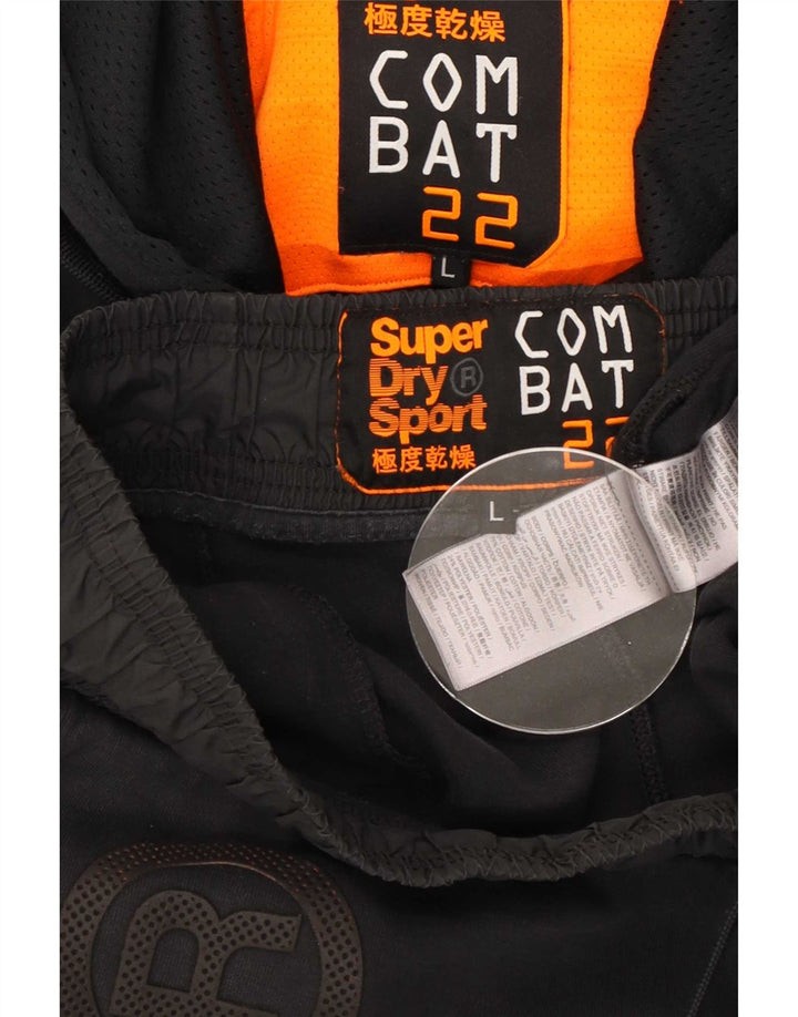 Superdry Mens Graphic Full Tracksuit Large Black Cotton