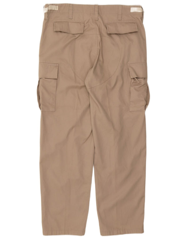 Pantaloni cargo dritti da uomo vintage W36 L29 Beige