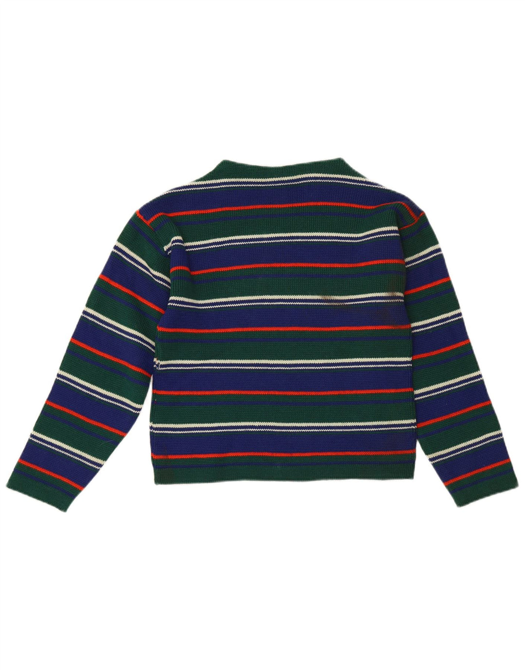 Vintage Dame Turtle Neck Jumper Sweater IT 42 Medium Grøn Stribet