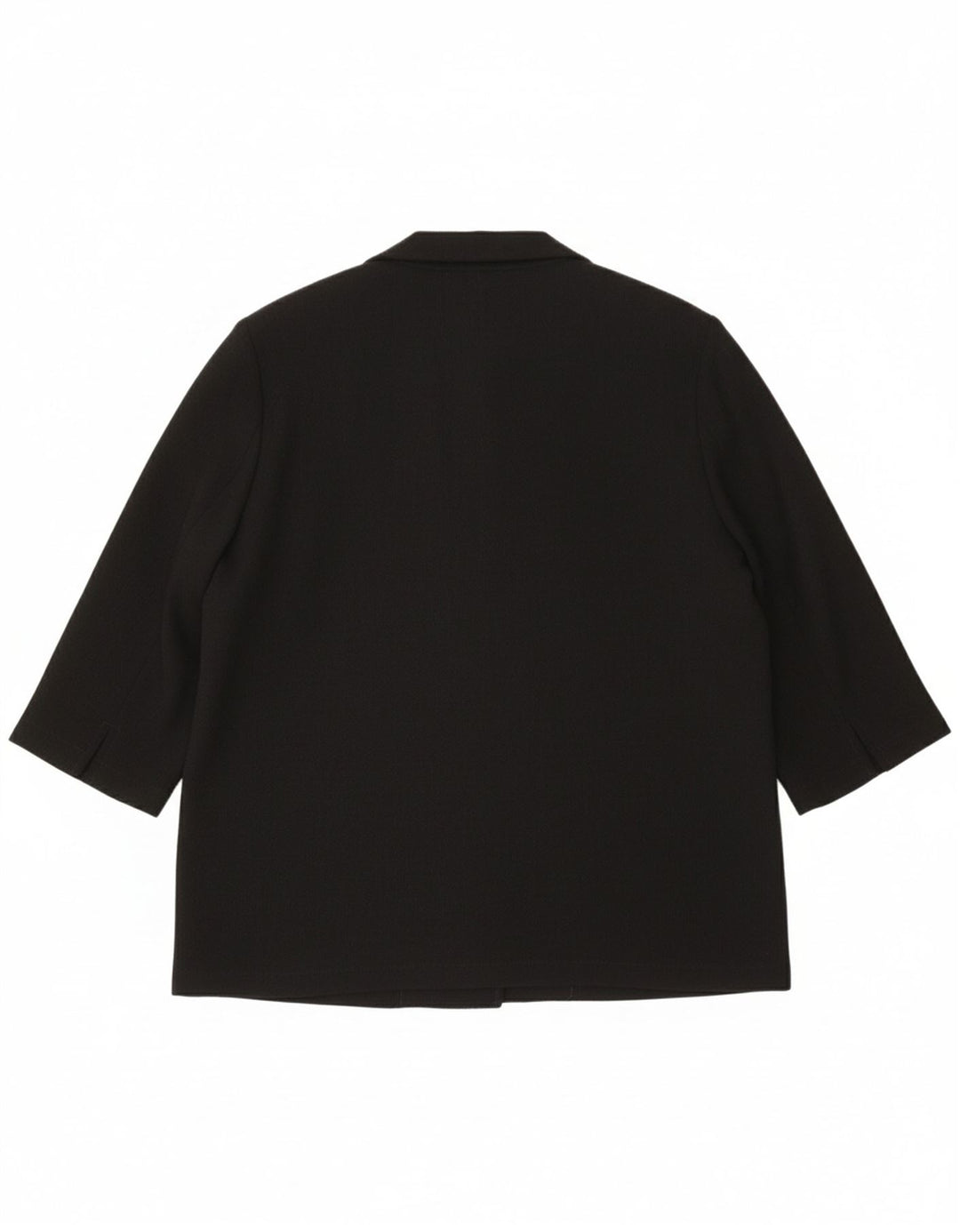 LADY H. Womens Short Sleeve Blazer Jacket UK 16 Large Black Polyester