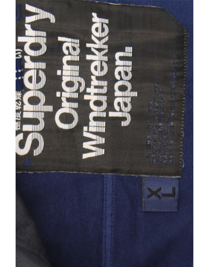 Superdry Veste coupe-vent Windtrekker pour homme UK 42 XL Bleu marine Polyester