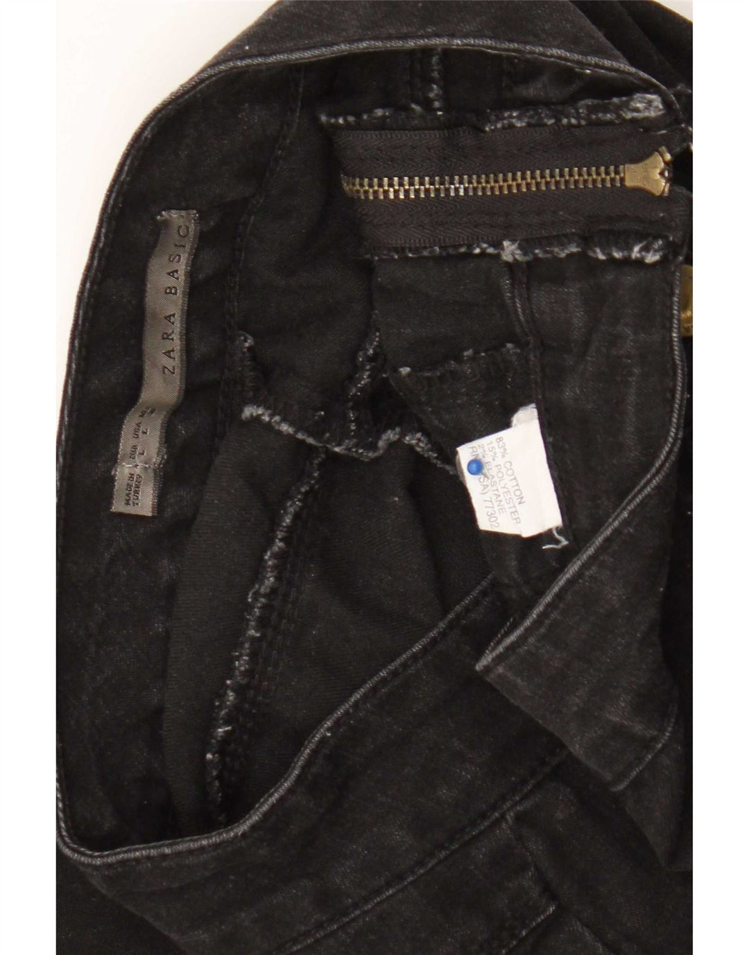 Jeans Jeggings Donna Zara Grandi W30 L29 Cotone Nero