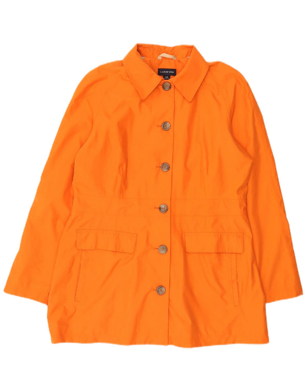 Lands End Womens 6 Button Blazer Jacket UK 16 Large Orange Polyester