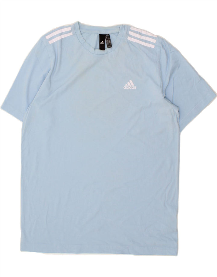 ADIDAS Mens T-Shirt Top Medium Blue Cotton Vintage Adidas and Second-Hand Adidas from Messina Hembry 
