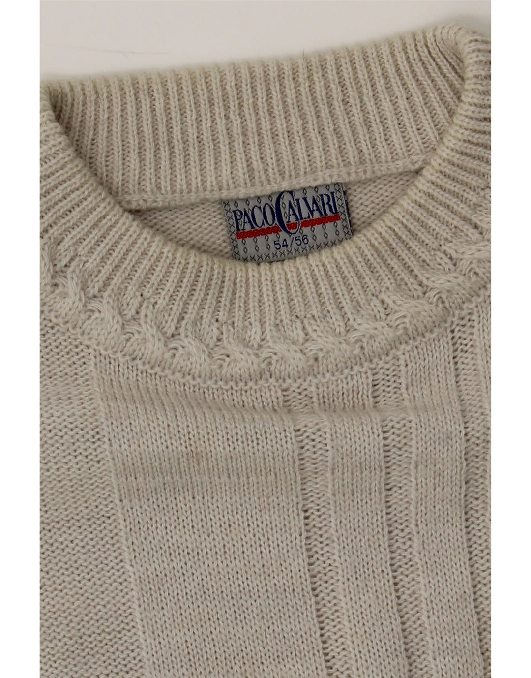 PACO CALVARI Mens Turtle Neck Jumper Sweater IT 54/56 XL Grey Polyacrylic Vintage Paco Calvari and Second-Hand Paco Calvari from Messina Hembry 