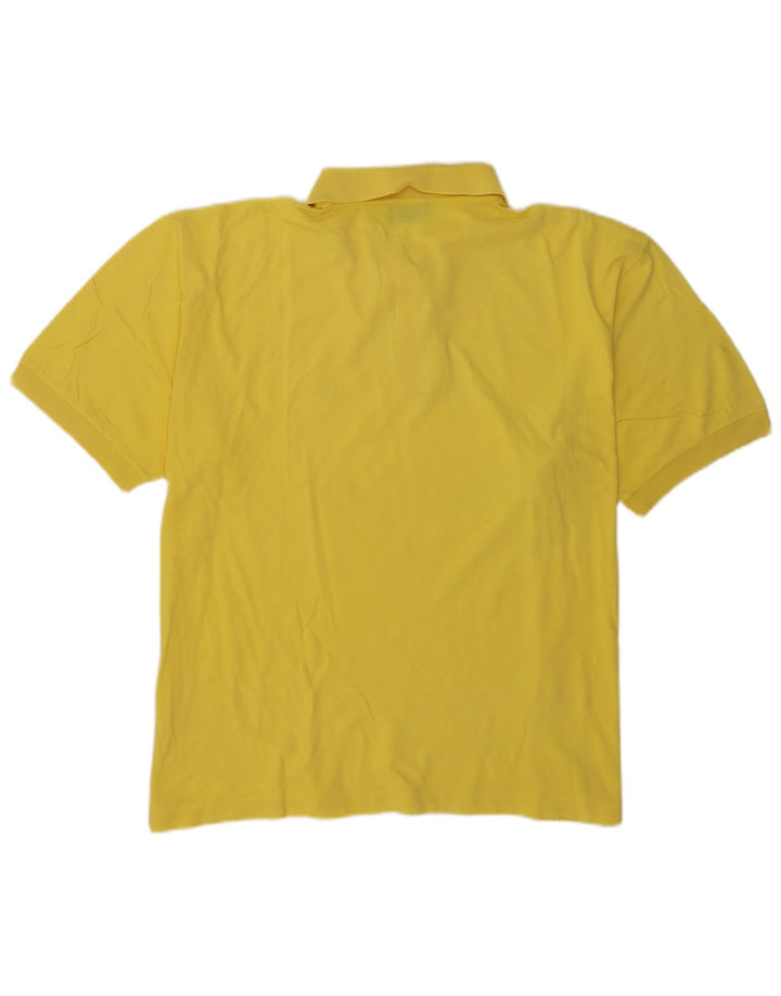 Sergio Tacchini Mens Polo Shirt 2XL Yellow Cotton