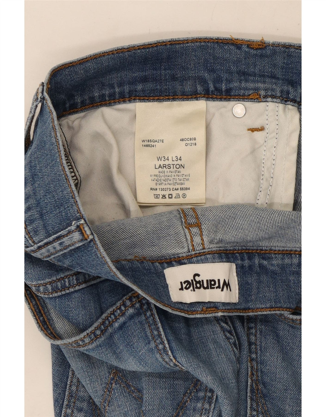 Wrangler Mens Larston Denim Shorts W34 Large  Blue Cotton