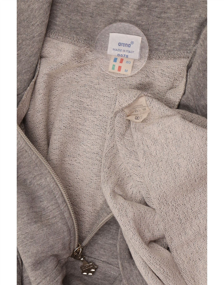 Arena Herre grafisk lynlås-hals sweater Jumper Medium Grå Colourblock