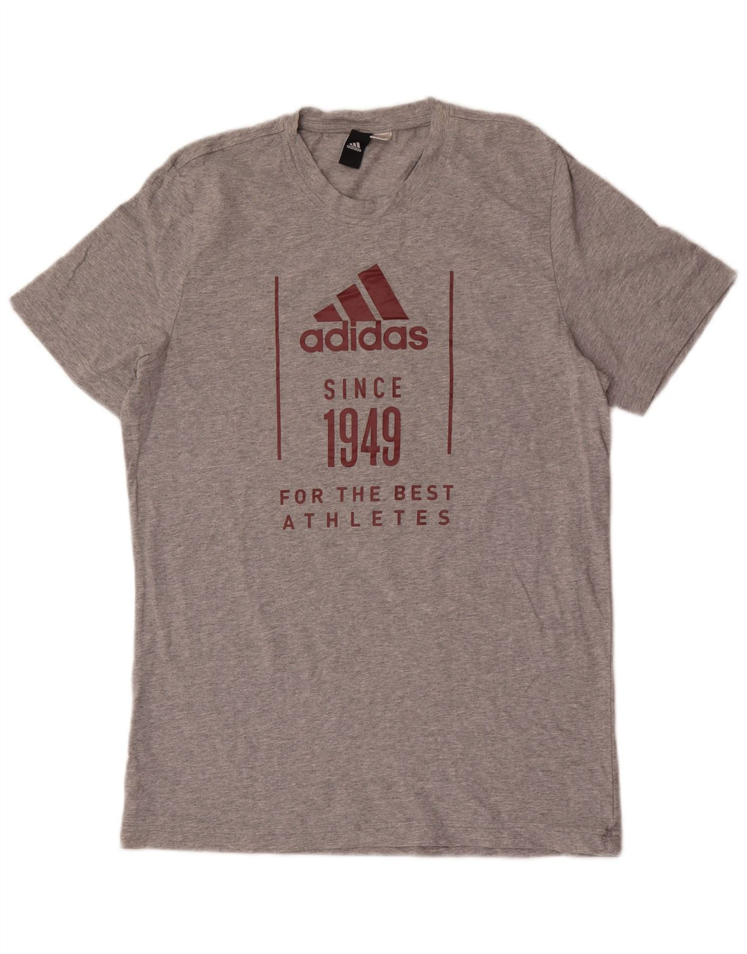 ADIDAS Grafisk T-shirt til mænd, mellemgrå flækket