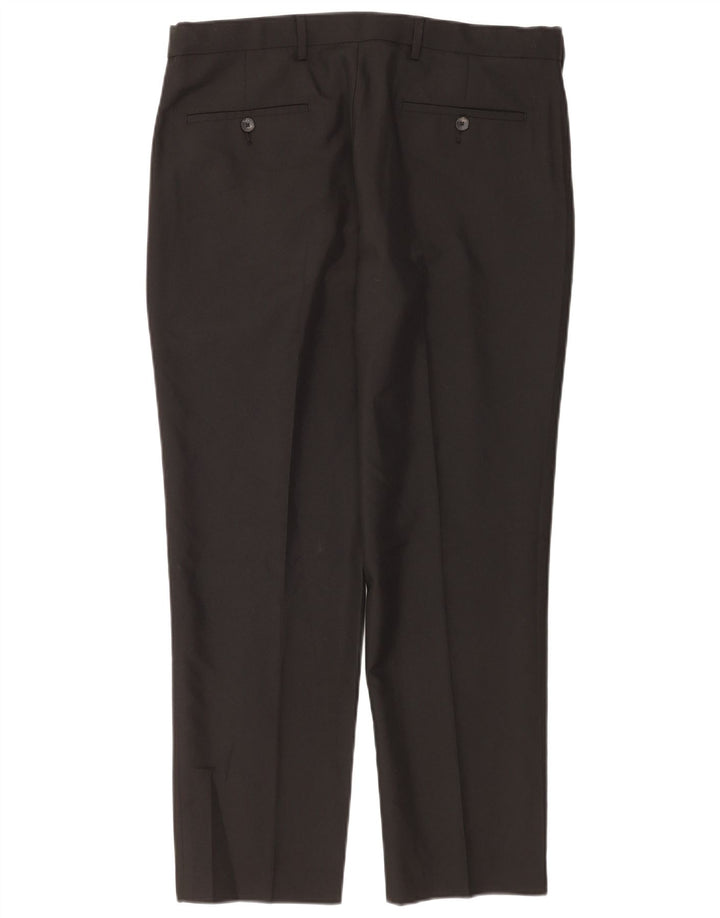 Marks & Spencer Herre Regular Fit Chinobukser W36 L29 Sort polyester