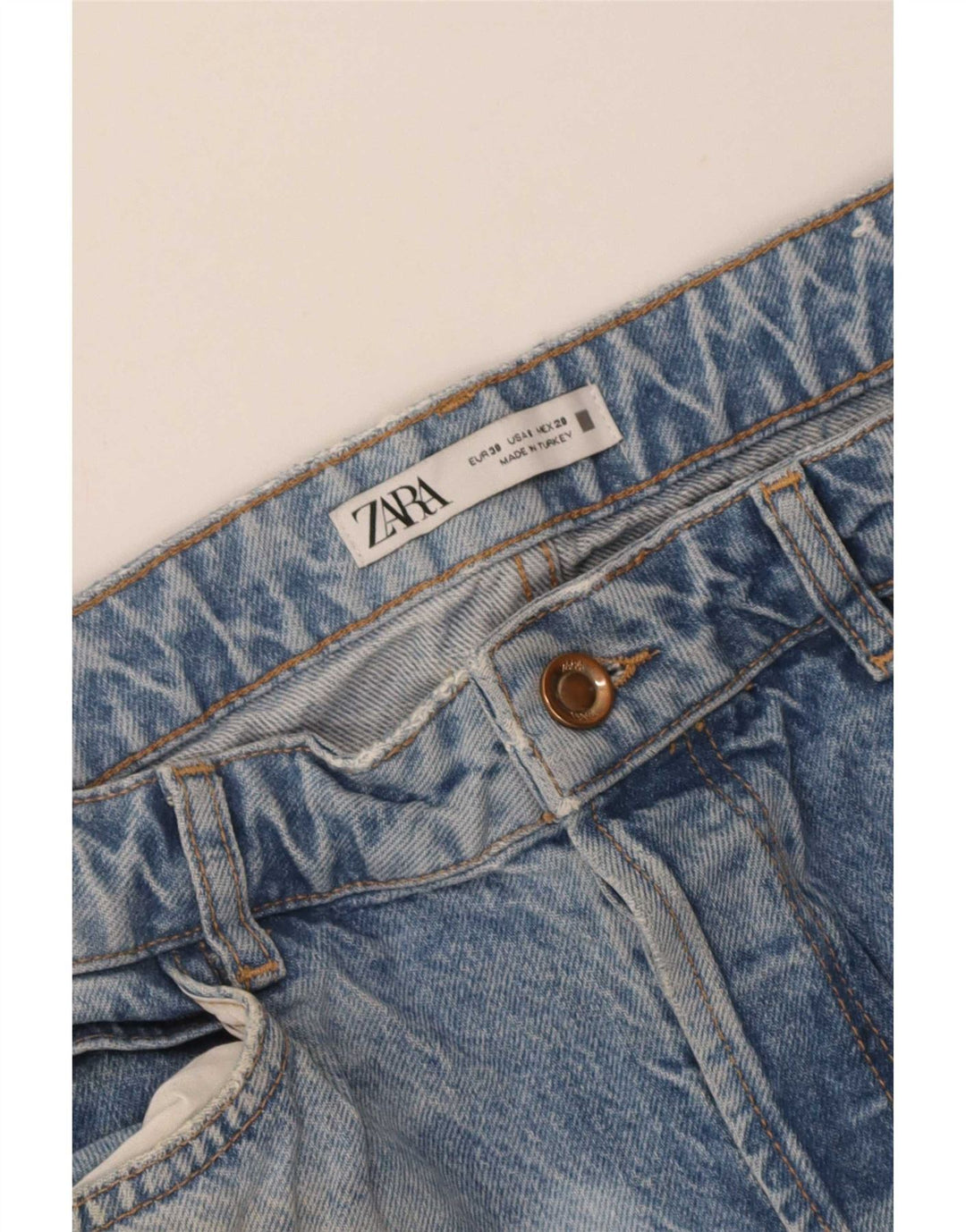 Zara Womens Straight Jeans EU 38 Small W28 L28 Blue