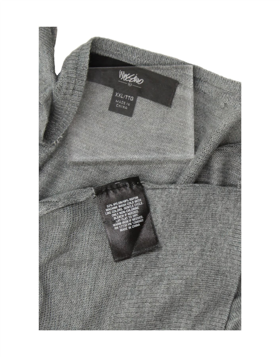 MOSSIMO Womens Asymmetric Open Cardigan Sweater UK 20 2XL Grey Nylon Vintage Mossimo and Second-Hand Mossimo from Messina Hembry 
