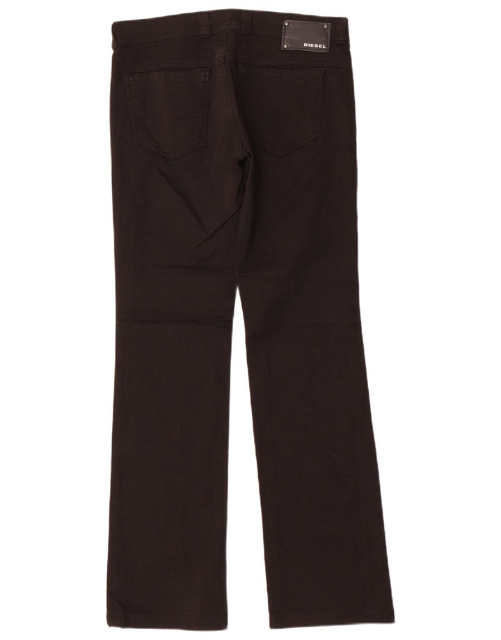 Diesel Dame Straight Jeans W29 L32 Sort Bomuld