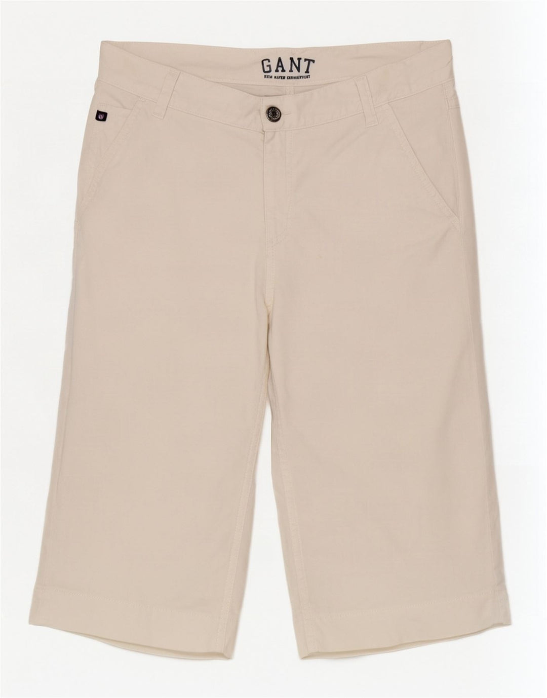 Женские шорты-бермуды Gant W30, средний цвет, белый хлопок, хлопок