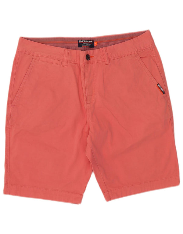 Superdry Mens Chino Shorts W34 Large Pink Cotton