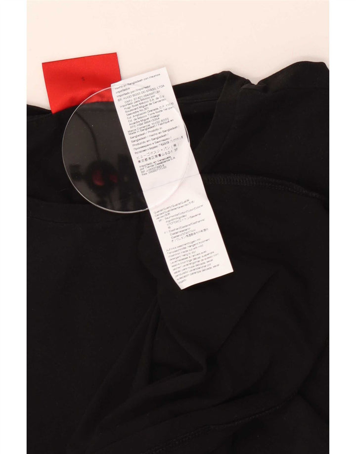 Hugo Boss Herre T-Shirt Top Lille Sort Bomuld