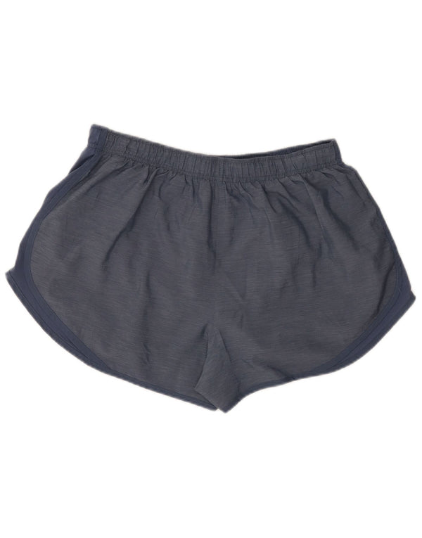 Nike Dame Dri Fit sportsshorts UK 18 XL Marineblå Flecked Polyester