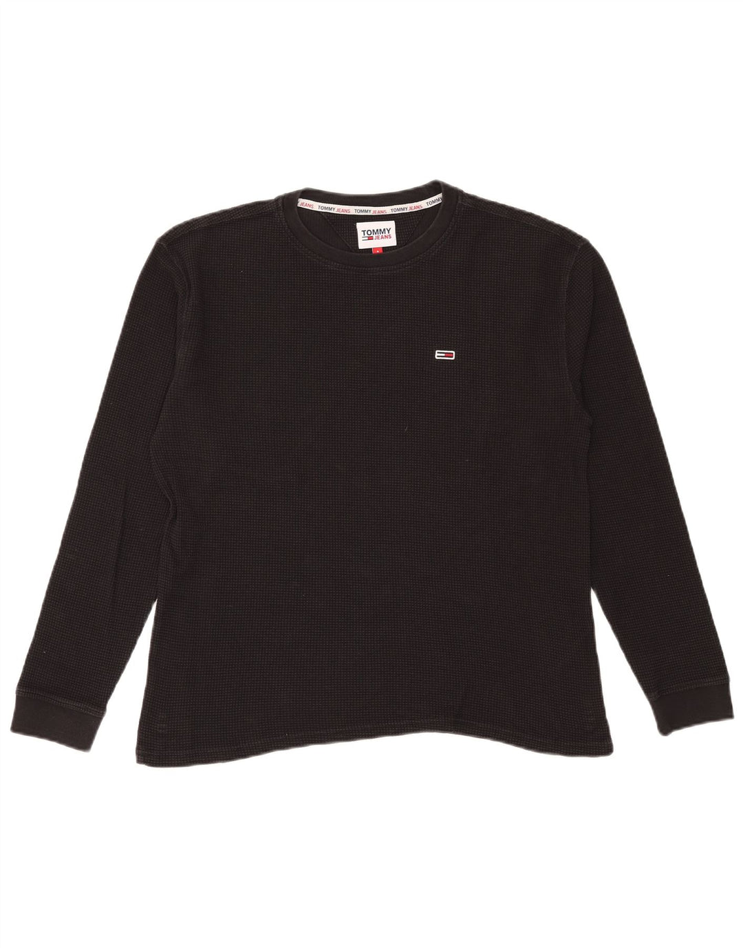 Tommy Hilfiger Mens Top Long Sleeve Small Black Cotton