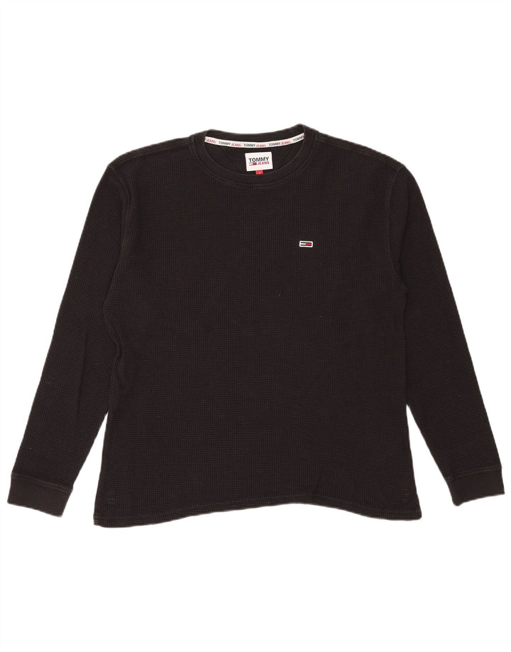 Tommy Hilfiger Mens Top Long Sleeve Small Black Cotton