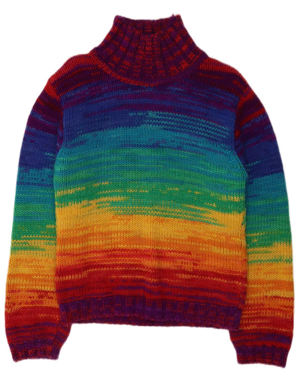 Rocky Womens Turtle Neck Jumper Sweater UK 14 Large Multicoloured