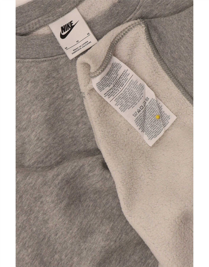 Nike Mens Loose Fit Sweatshirt Jumper Medium Grey Flecked Cotton