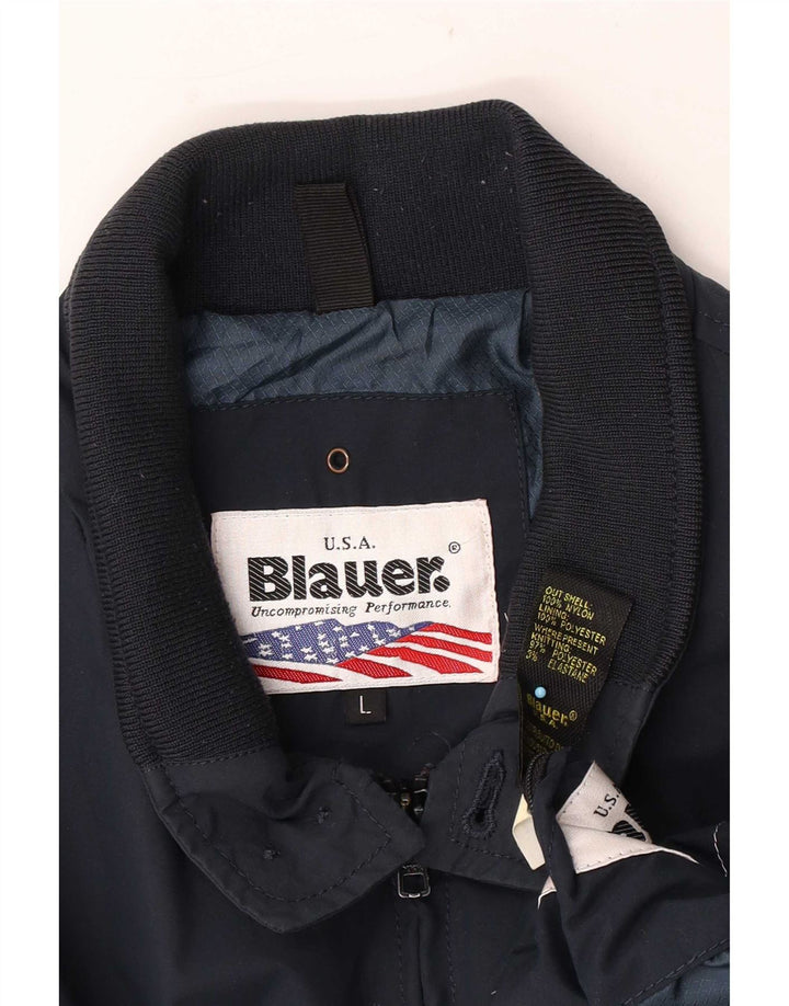 Giubbotto bomber da uomo Blauer UK 40 grande nylon blu navy