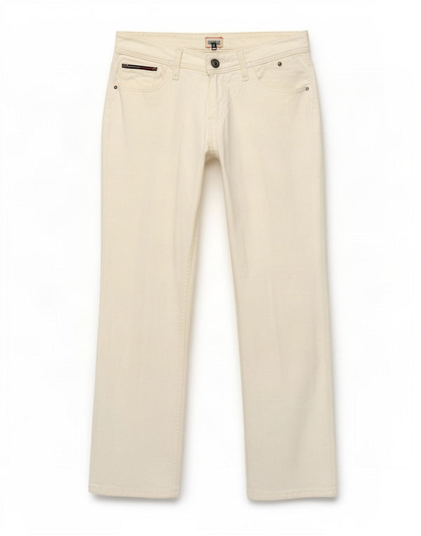 Tommy Hilfiger Lige Jeans til kvinder W26 L30 Hvid Bomuld